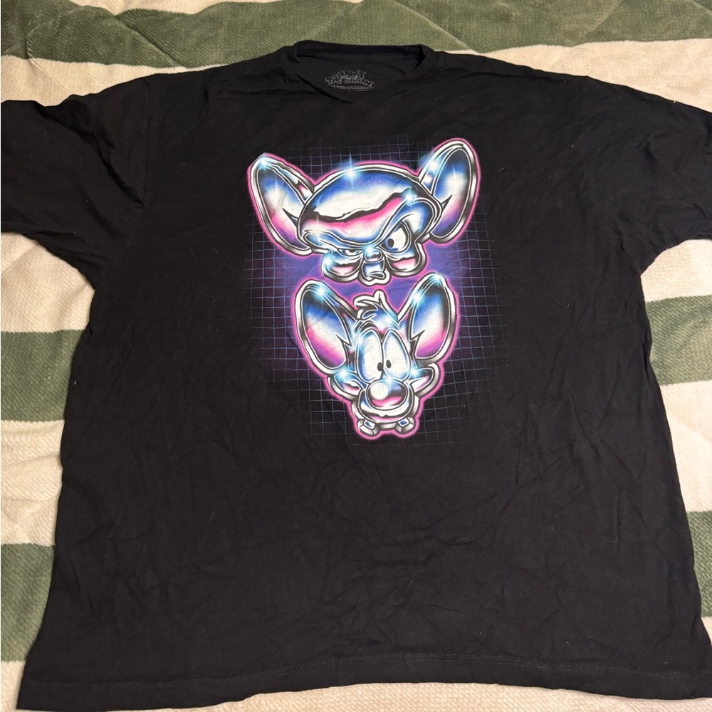 Pinky and The Brain cartoon t-shirt with bold graphics